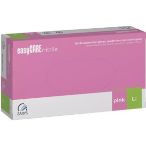 Rękawice nitrylowe Easy Care rozmiar L RÓŻOWE bezpudrowe (100 szt.)