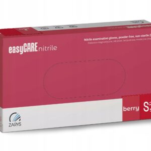 Rękawice nitrylowe Easy Care rozmiar S MALINOWE bezpudrowe (100 szt.)